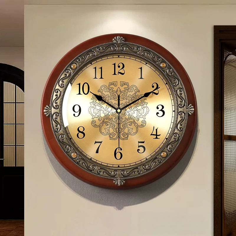 Luxury Watch Europe - Modern Wall Clock Solid Wood Frame