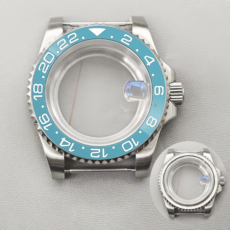 Exhibition Caseback - Mod Silver SUB Watch Case Transparent