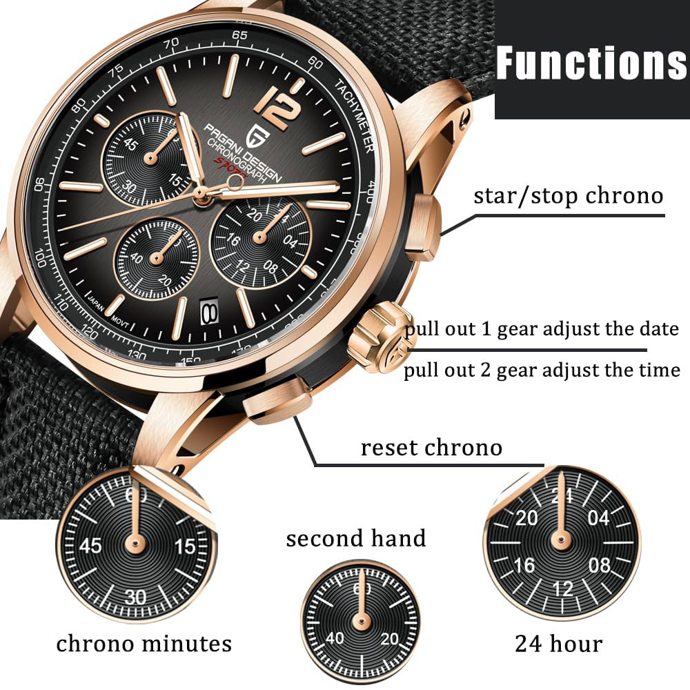 Luxury Watch Men - PAGANI DESIGN New Mens Watch 41mm