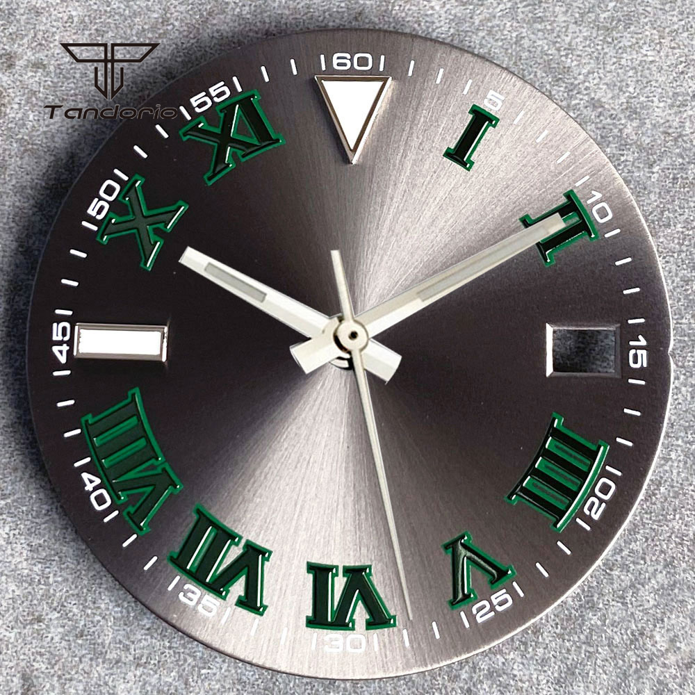 Luxury Watch With Green Dial - 29mm Grey Sunburst Watch Dial Face