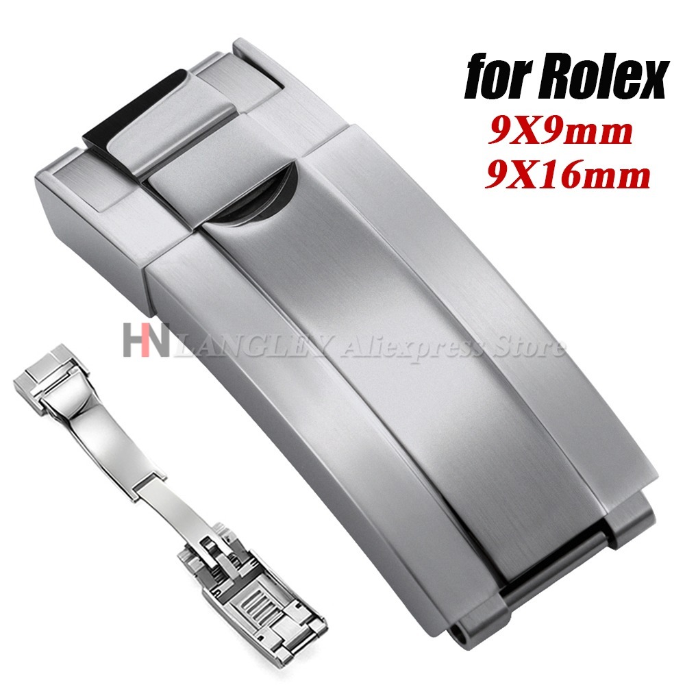 Luxury Watch Logo - 9x9mm 316L Stainless Steel Double Safety