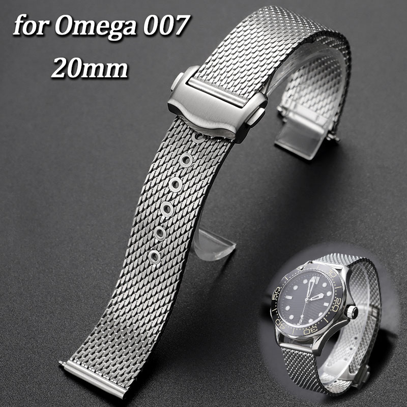20mm Stainless Steel Mesh Watc - Omega Watch Seamaster ulasan dan harga