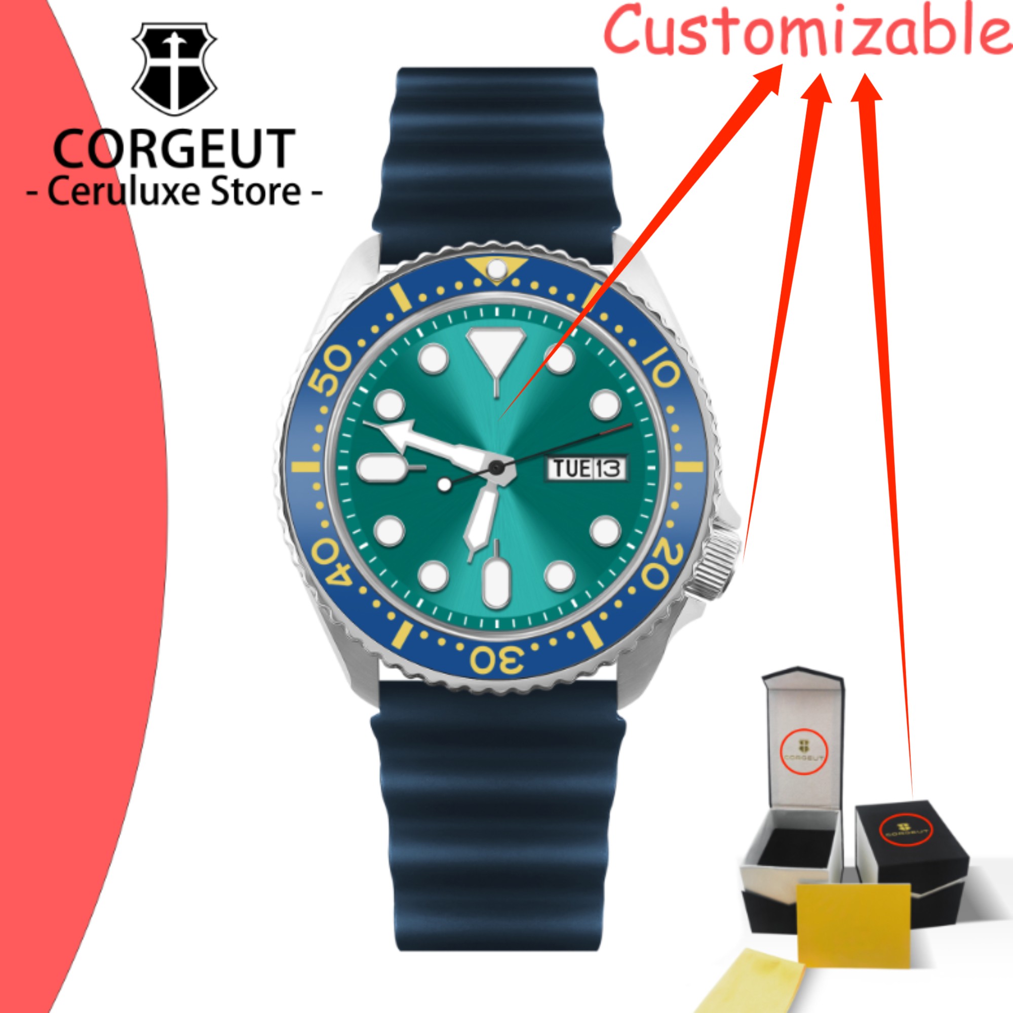 CUSTOM Logo Vintage Diver Watc - Luxury Watch Logo ulasan dan harga