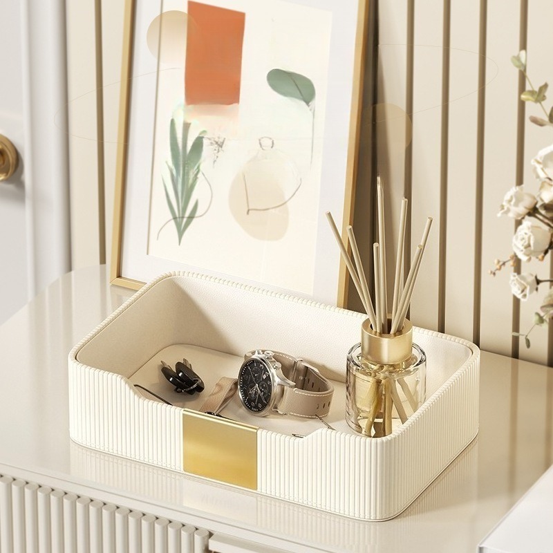 PU Leather Desk Tray - Multi-L - Luxury Watch Levels ulasan dan harga