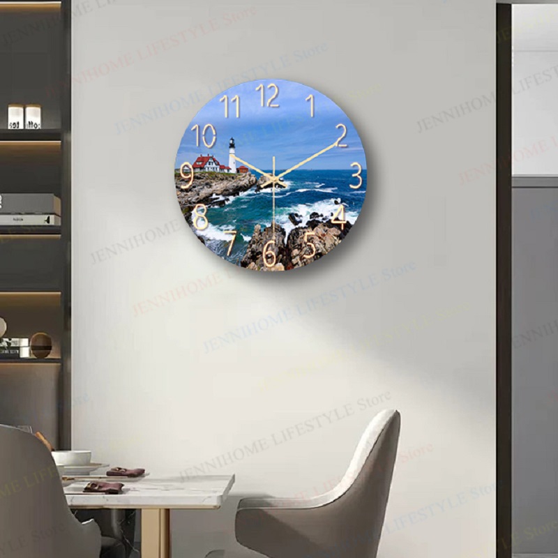 Beach Wall Clock Wall Art Cloc - Luxury Watch Europe ulasan dan harga