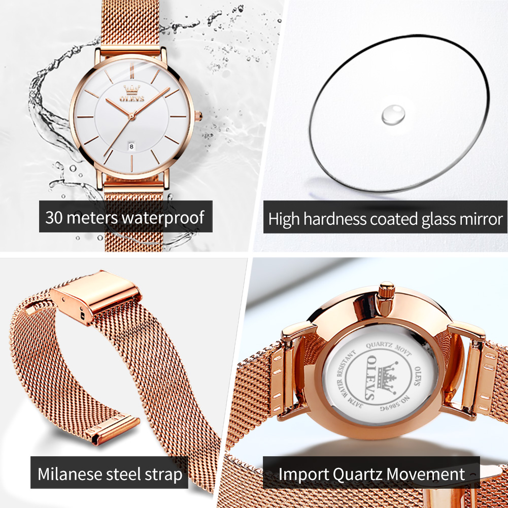OLEVS Woman Watch 5869 Elegant - Luxury Watch Logo ulasan dan harga