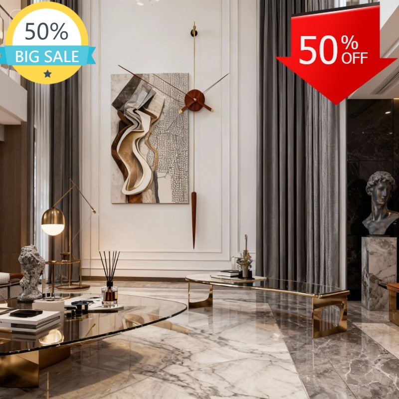 Luxury Large Wall Clock Modern - Luxury Watch Europe ulasan dan harga