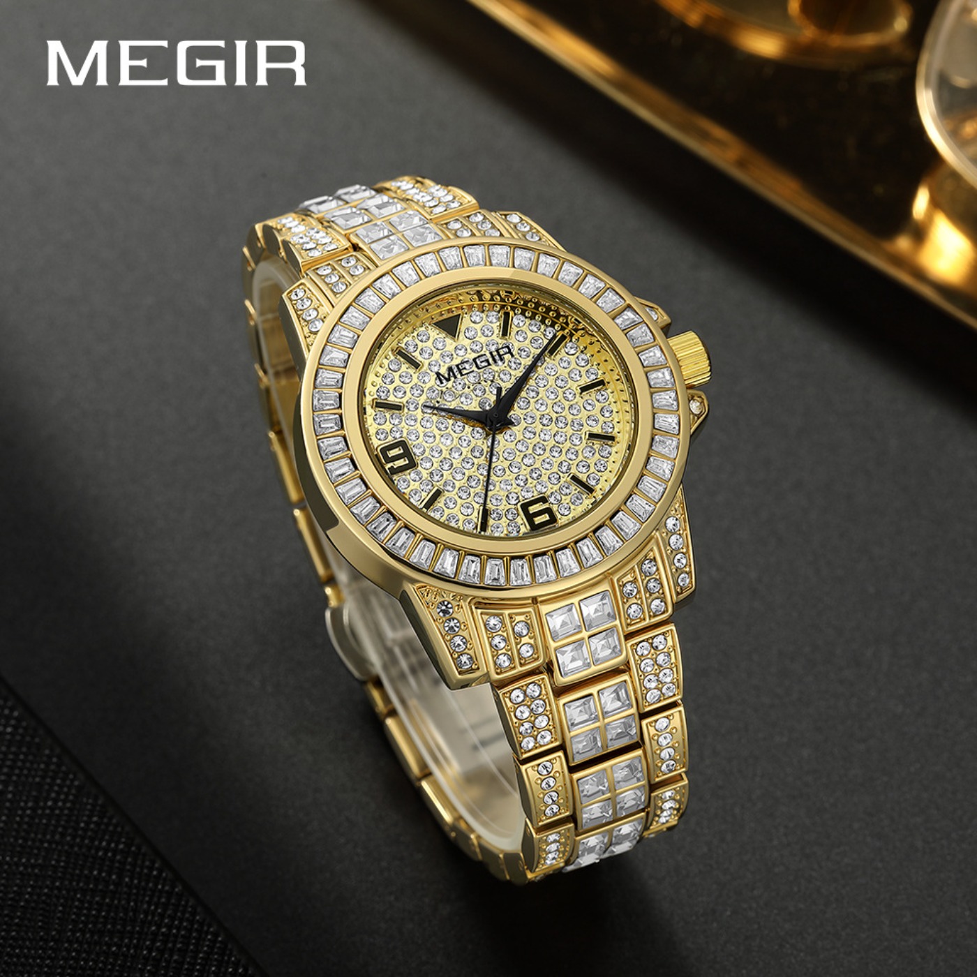 MEGIR Luxury Diamond Watches U - Luxury Watch Strap ulasan dan harga