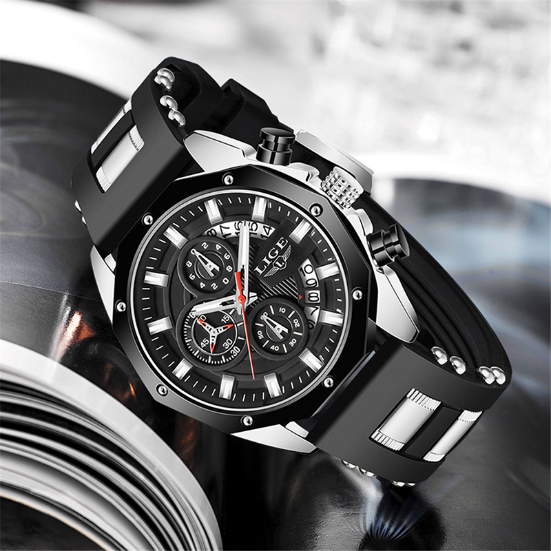 LIGE Fashion Outdoor Quartz Ma - Luxury Watch Strap ulasan dan harga