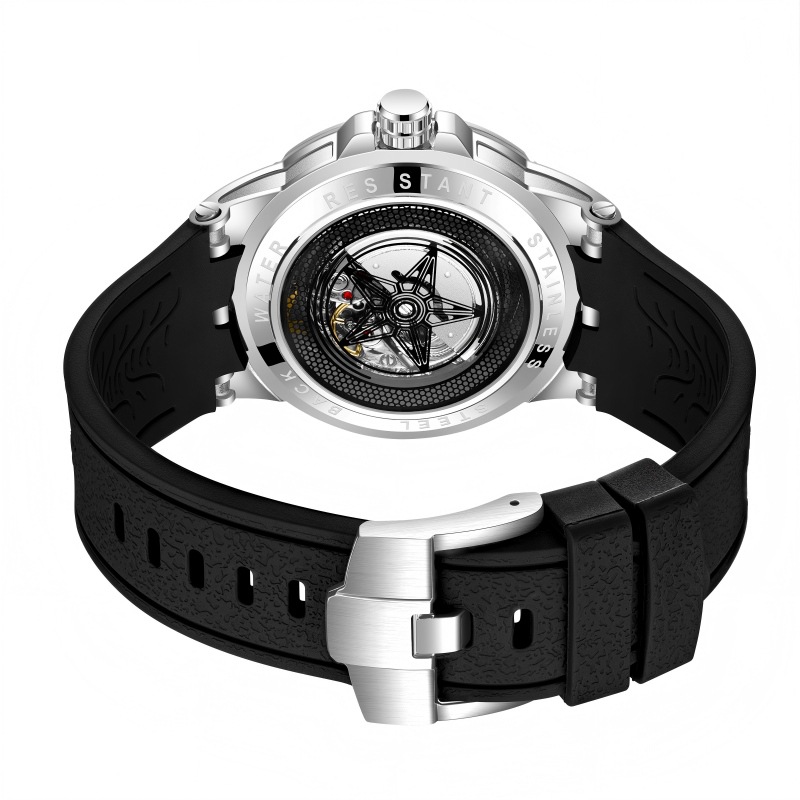 Creative 3D Quartz Watches Men - Luxury Watch Rubber Strap ulasan dan harga