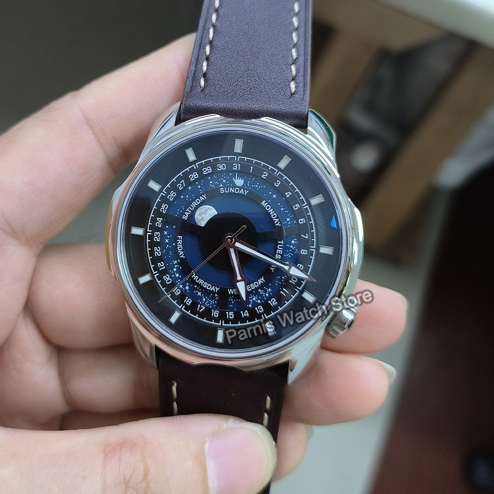 42mm Parnis Blue Romantic Star - Minute Repeater Watch ulasan dan harga