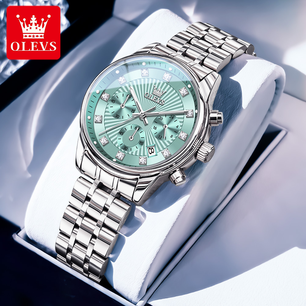 OLEVS Womens Watches Fashion L - Luxury Watch With Green Dial ulasan dan harga