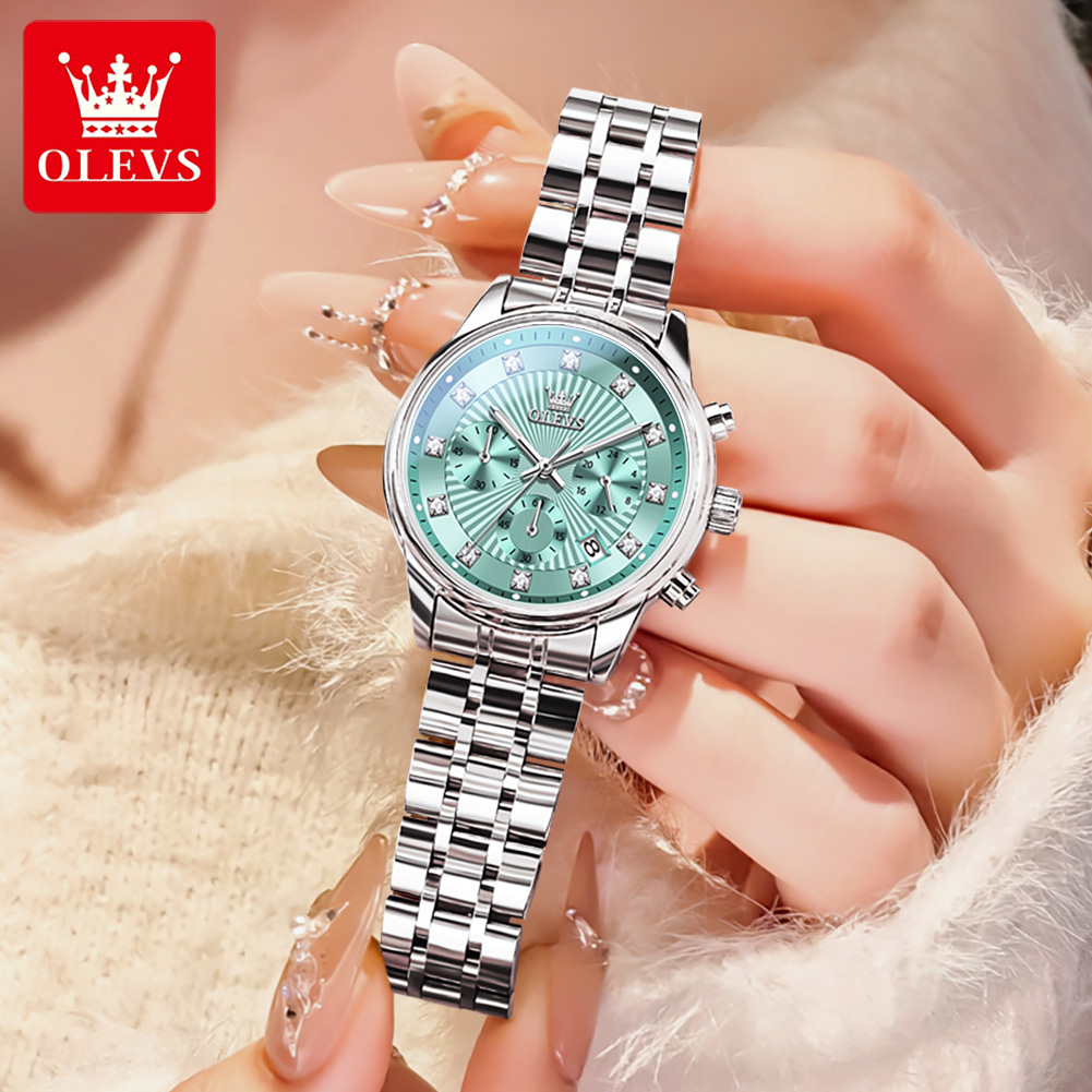 OLEVS Womens Watches Fashion L - Luxury Watch With Green Dial ulasan dan harga