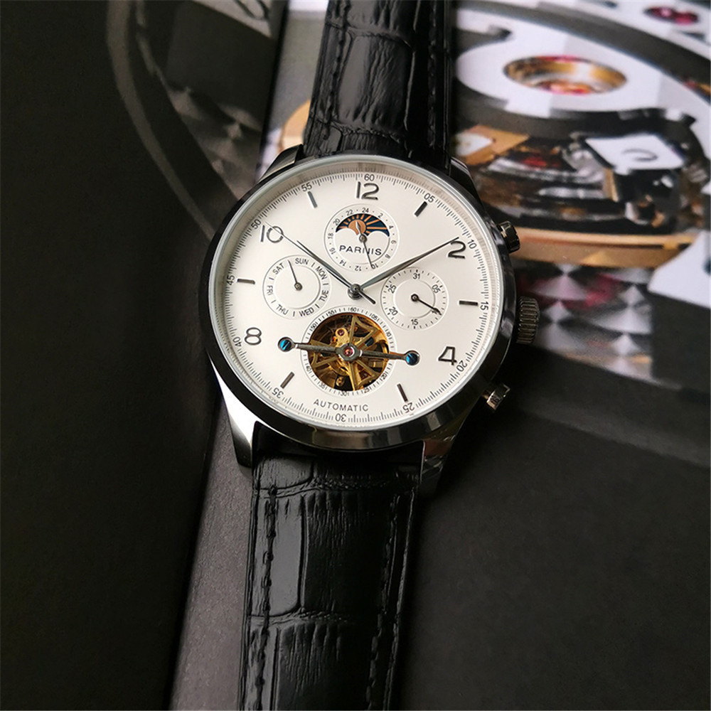 Parnis 43mm White Dial Automat - Minute Repeater Watch ulasan dan harga