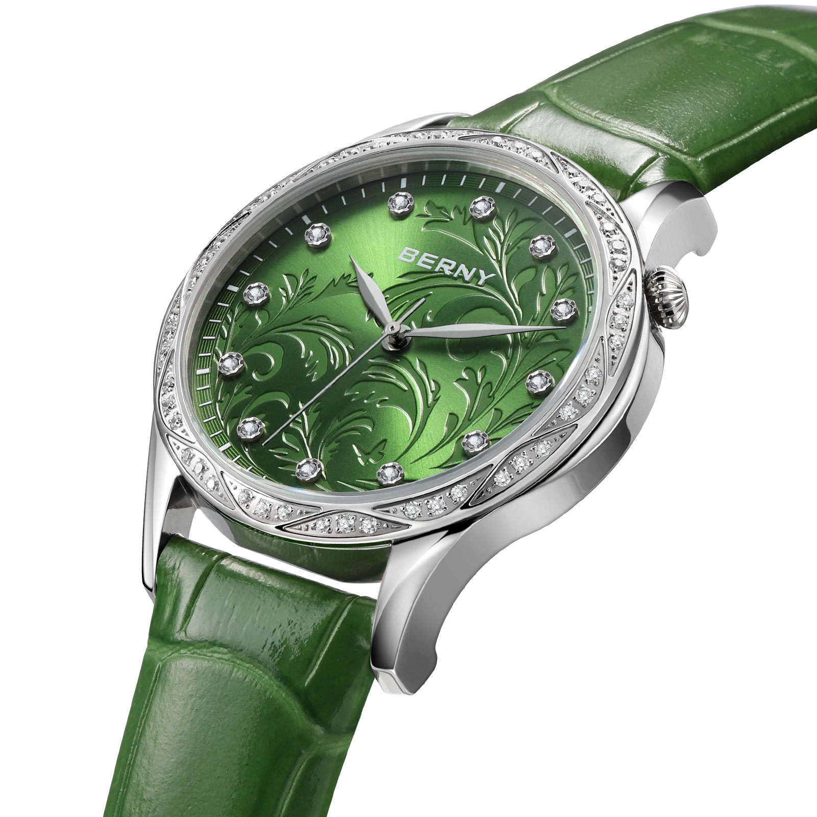 BERNY Women‘s Quartz Watch Gre - Luxury Watch With Green Dial ulasan dan harga
