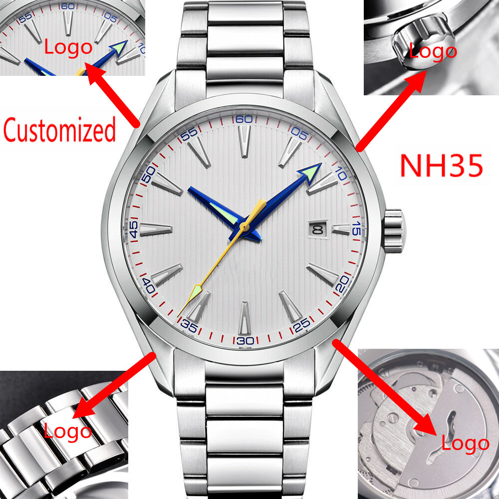 Custom Logo 41mm Men Miyota/NH - Luxury Watch Logo ulasan dan harga