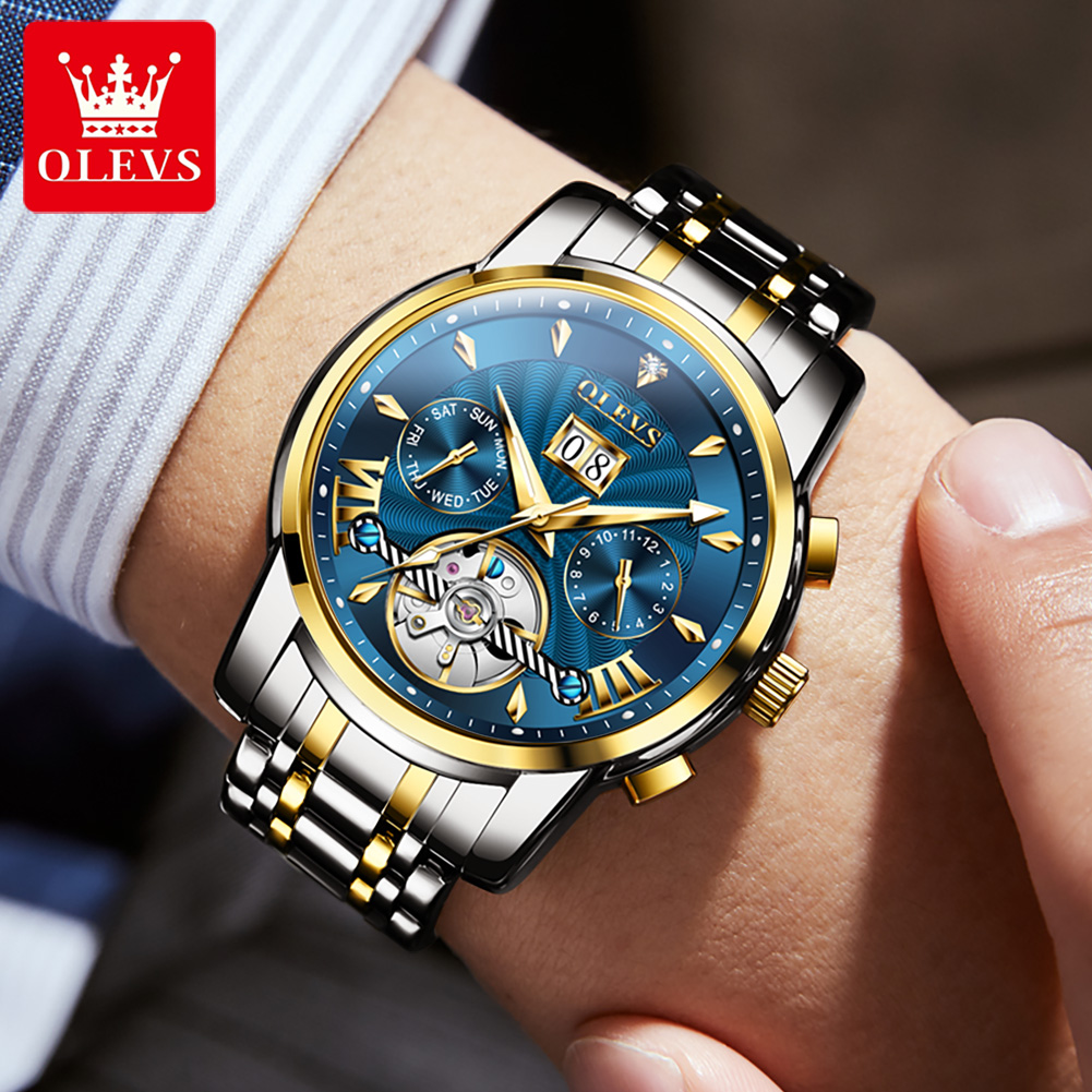 OLEVS Men Watches Luxury Fashi - Luxury Watch Strap ulasan dan harga