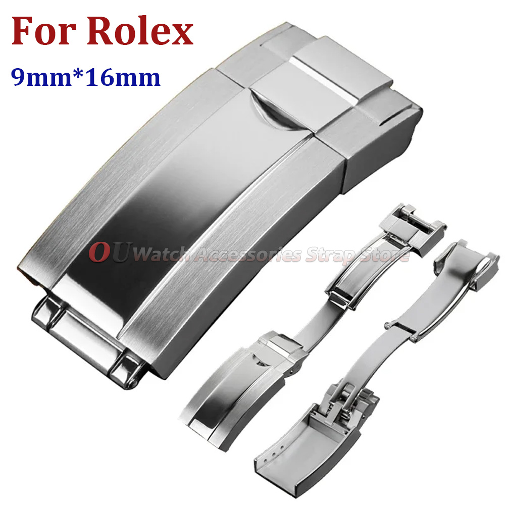 9mmx16mm Stainless Steel Deplo - Luxury Watch Logo ulasan dan harga