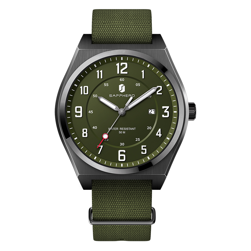 SAPPHERO Men's Sports Quartz W - Luxury Watch With Green Dial ulasan dan harga